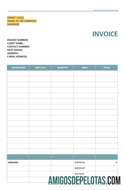 realista Modelo de fatura de software em branco